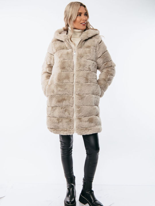 Дамска кожухарка Beige