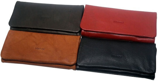 Marvel Lederne Tabaktasche in mit magnetischem Verschluss TOBACCO RED