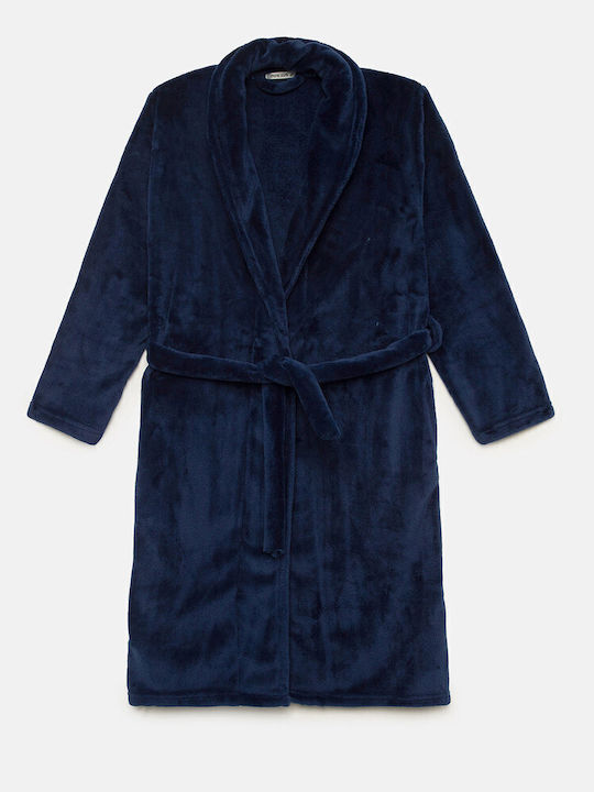 Minerva Winter Women's Fleece Robe Marine