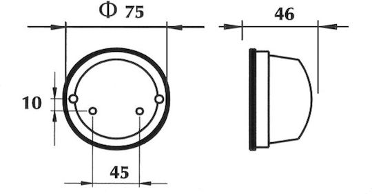Dasteri Truck Volume Lights 1pcs - Red 01463
