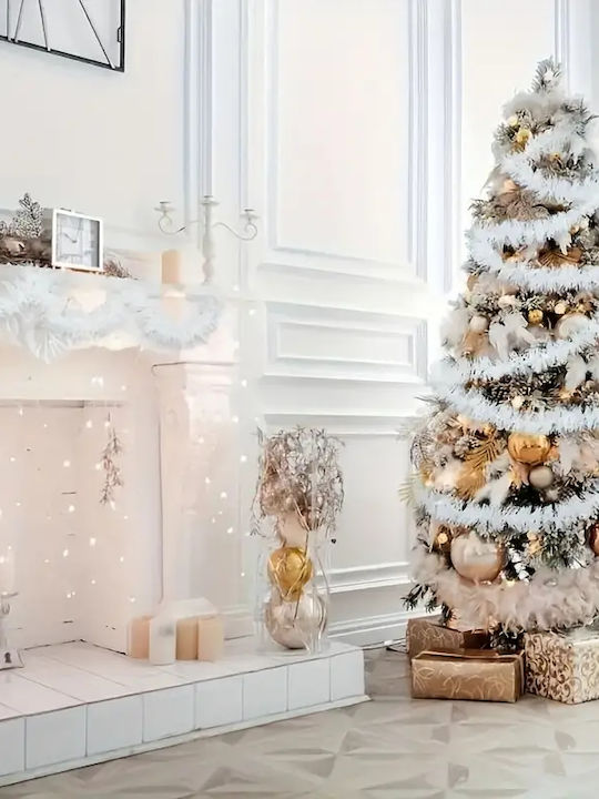 Panora Christmas Garland White 200x11cm 1pc