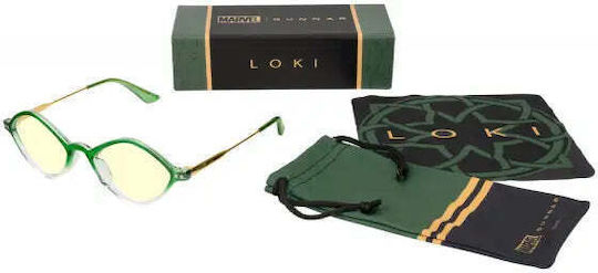 Gunnar Loki Asgard Edition Emerald Gold Amber Γυαλιά Προστασίας Οθόνης σε Χρυσό Χρώμα