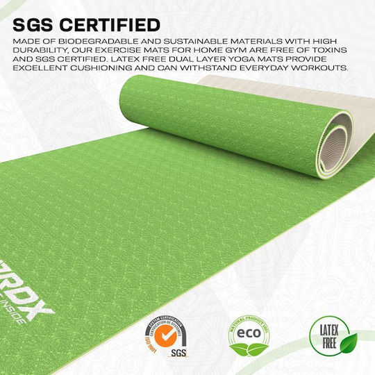 RDX Covor de exerciții fizice Yoga Verde