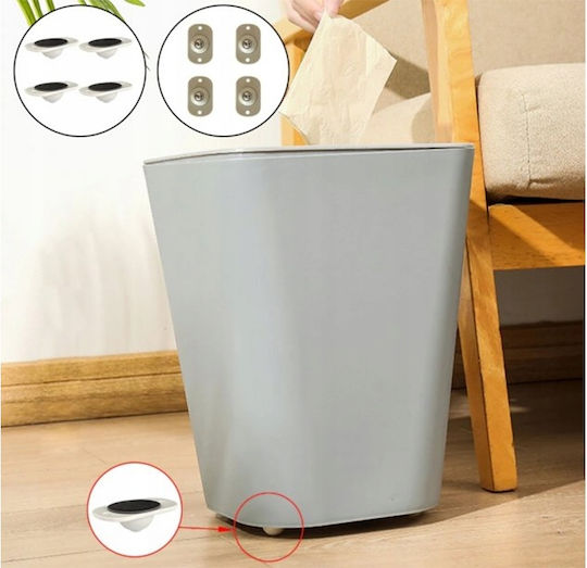Set 4 Selbstklebende Möbelrollen Zola Universal Weiß 4,5x2,8x2 cm
