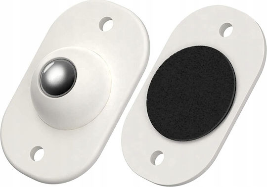Set 4 Selbstklebende Möbelrollen Zola Universal Weiß 4,5x2,8x2 cm