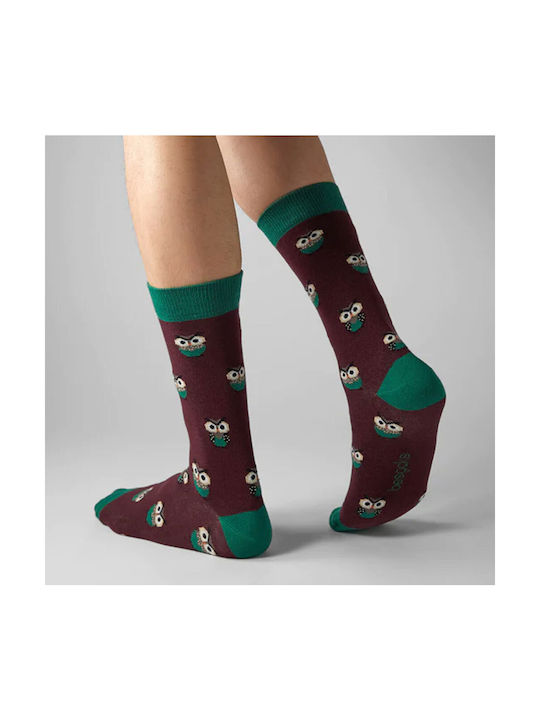 Besocks Men's Patterned Socks Burgundy'''