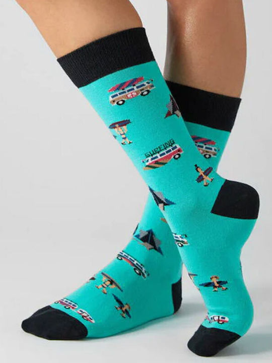 Besocks Ανδρικές Κάλτσες Turquoise.