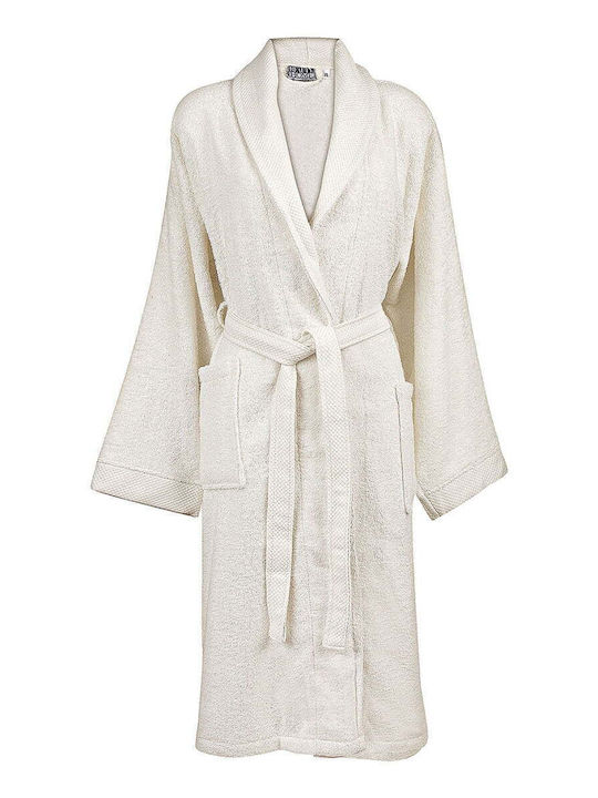 Beauty Home Art 3091 Collar Bathrobe Ecru