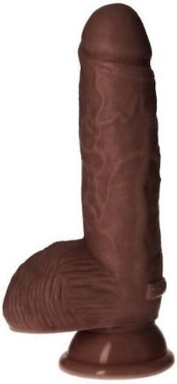 Toyz4lovers Armando Dildo realist cu Testicule și Ventuză Maro 21cm