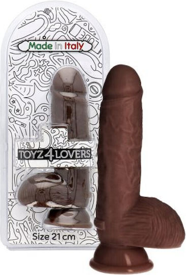 Toyz4lovers Armando Dildo realist cu Testicule și Ventuză Maro 21cm