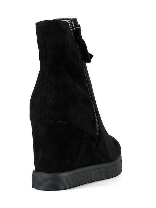 Suede Women's Ankle Boots Black