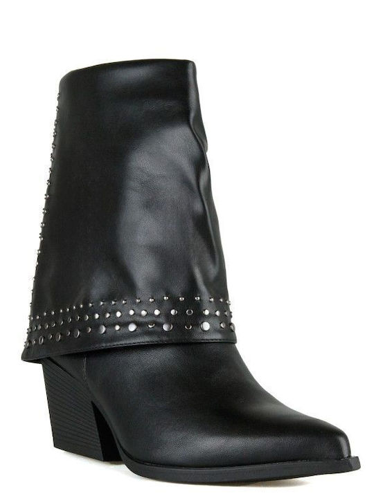 Black Cowboy Ankle Boot Studs