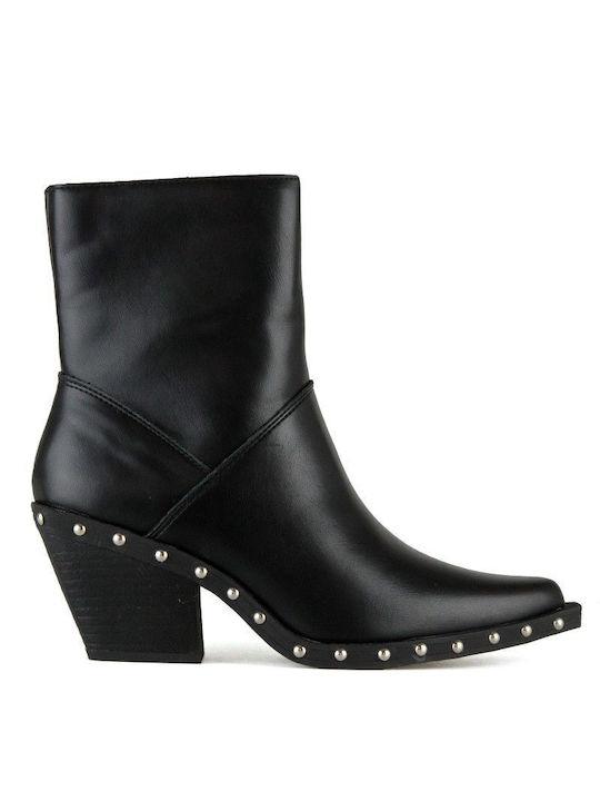 Black Cowboy Ankle Boot Studs