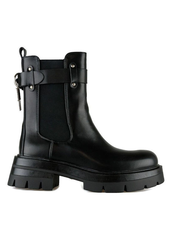 Black Biker Boot Decorative