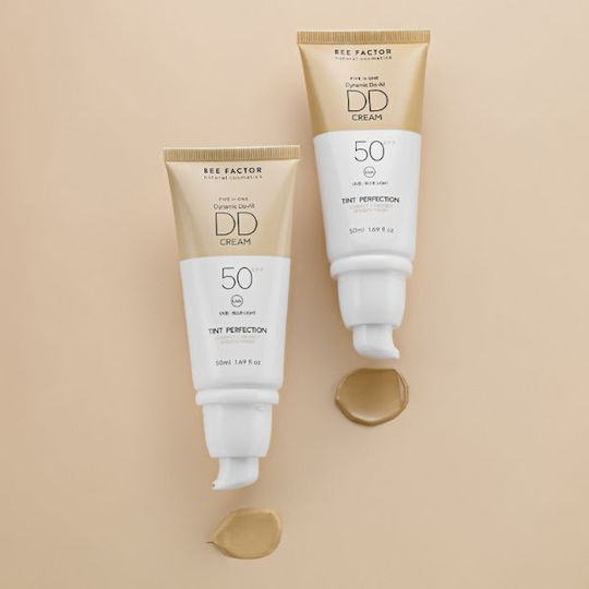 Bee Factor 5 в 1 Tint Perfection DD 02 Дневен Крем За Лице С SPF50 За Хидратация и Несъвършенства По Кожата С Хиалуронова Киселина 50ml