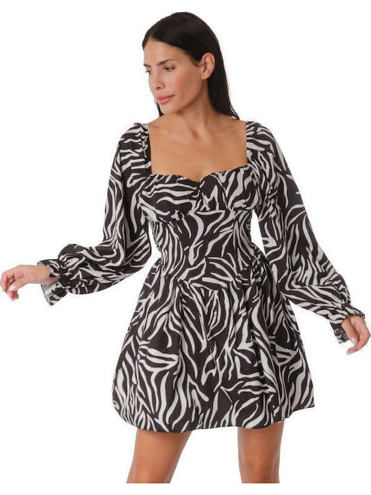 Mini Abend Damenkleid Tierdruck