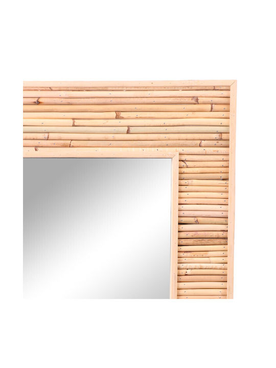 Living Καθρέπτης Τοίχου με Μπεζ Rattan Πλαίσιο 55x45cm