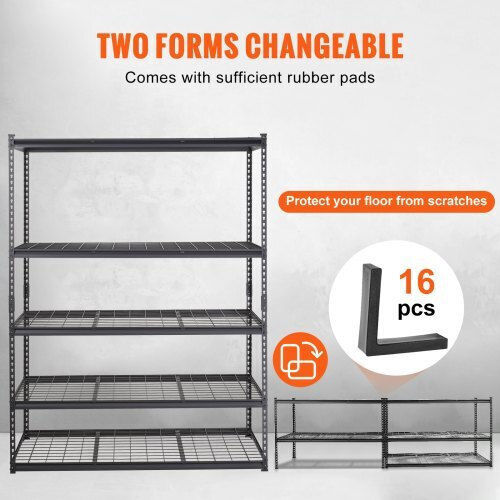Vevor Dexion Shelf 152.4x61x198.1cm with 5 Shelves Total Load Capacity 905kg