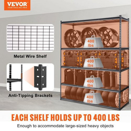 Vevor Dexion Shelf 152.4x61x198.1cm with 5 Shelves Total Load Capacity 905kg