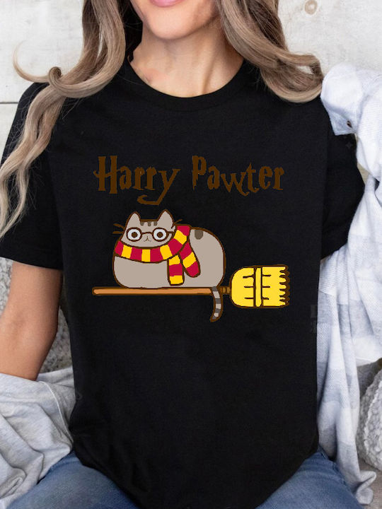 Fruit of the Loom Harry Potter Pawter Cats Blouse Harry Potter Black Cotton