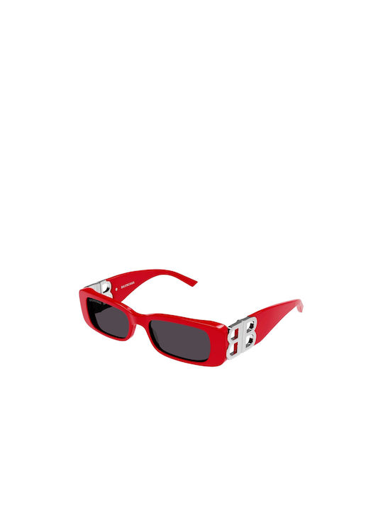 Balenciaga Women's Sunglasses with Red Plastic Frame and Red Lens BB0096S-015