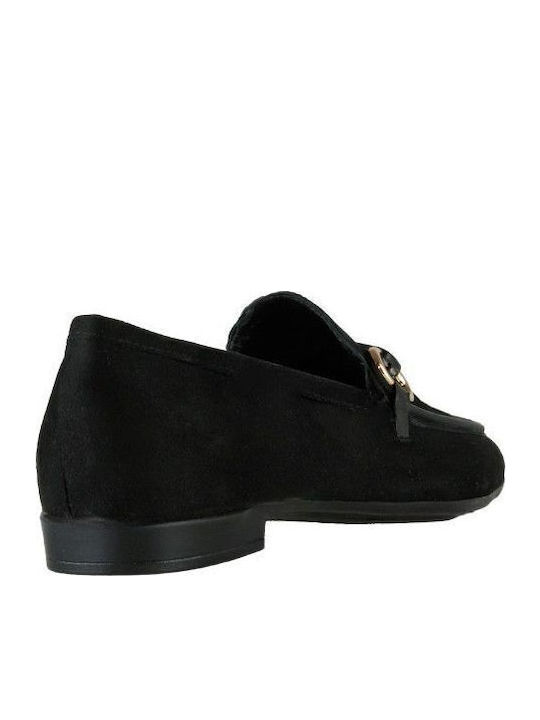 Schwarze Wildleder-Loafer Dekorativ