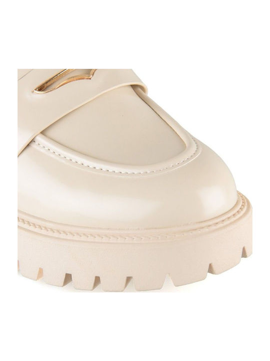 Μπεζ Florentic Μοκασίνι Διακοσμητικό
