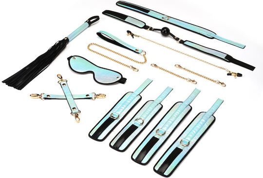Glossy BDSM Kit in Blue Color 8pcs