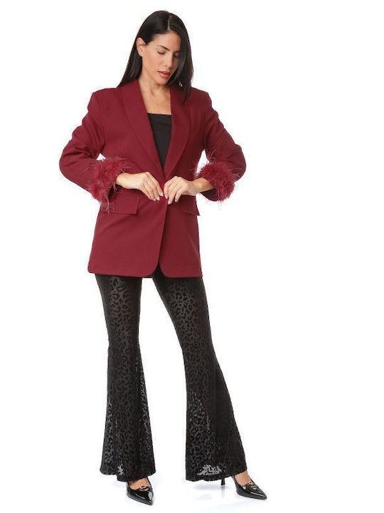 Silia D Damen Blazer Burgundy