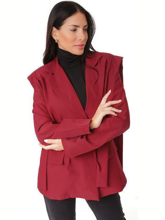 Silia D Damen Blazer Burgundy