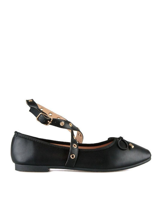 Schwarze Mary Jane Ballerina