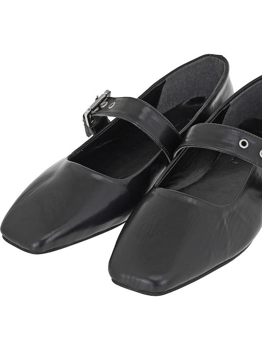 Mary Jane T128b2511001 Pantofi balerini pentru femei in Negru Culori
