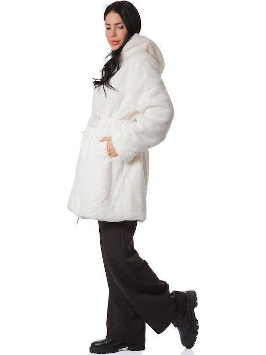 Women's Short Fur White