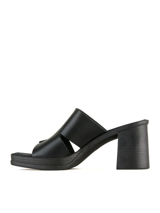 Leder Sandalen Schwarz sib-523 (blk)
