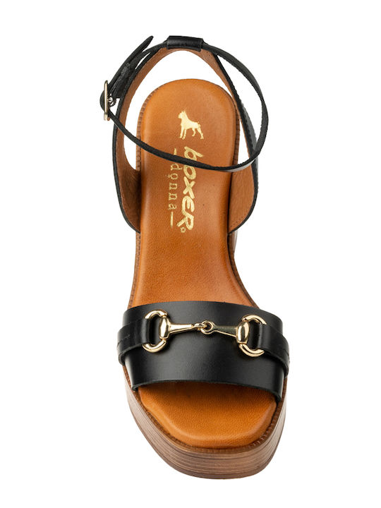 Leder Sandalen Schwarz