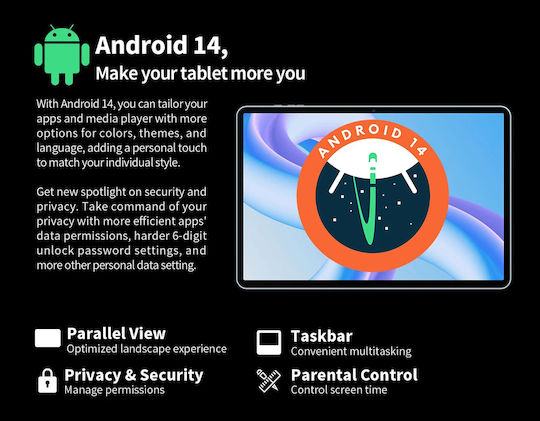 Teclast T60 Plus 4G 12" Tablet (6GB/128GB) Μπλε