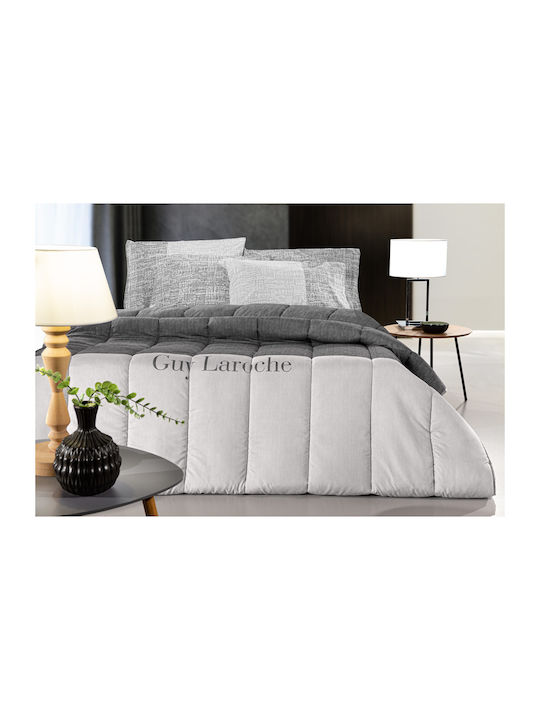 Guy Laroche Duvet Cover Cotton Queen 225x245 Symbol Grey