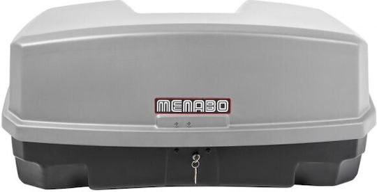 Menabo Car Tow Hitch Box with Single Opening and 300lt Capacity Silver