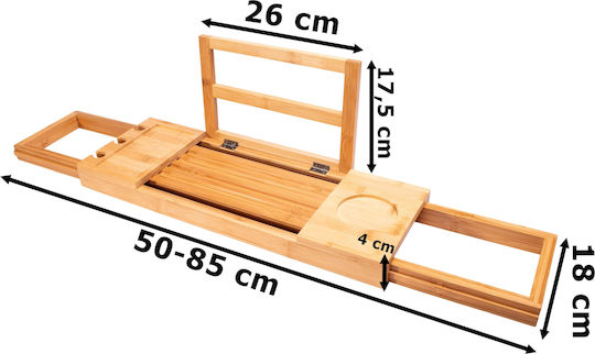Dafne Bamboo Bathtub Shelf