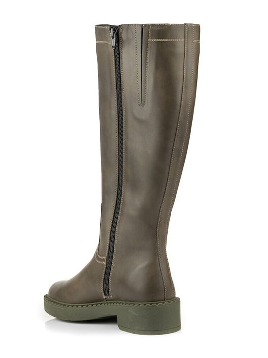 Boxer Leather Women's Boots Green