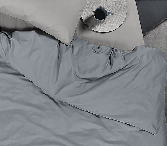 Nef-Nef Homeware Плик за Завивка Памучен Единичен 160x240 Basic 726 L.Grey