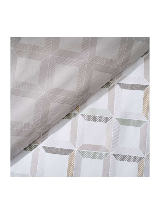 Vesta Home Bettbezug Baumwolle Übergröße 230x240 Rombi Weiß