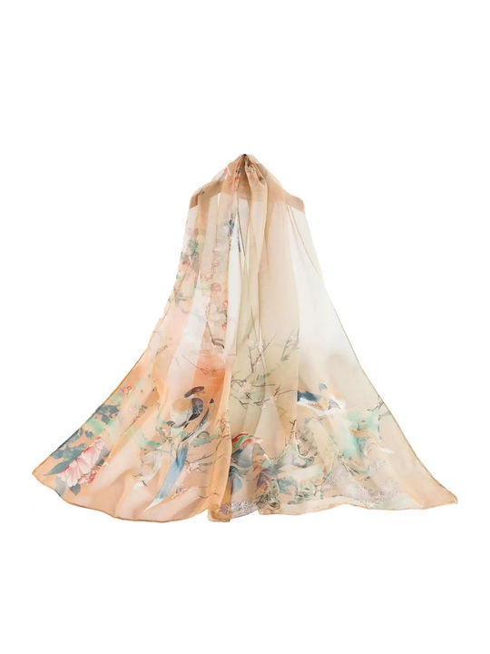 Signare Women's Scarf Bird Blossom Sand
