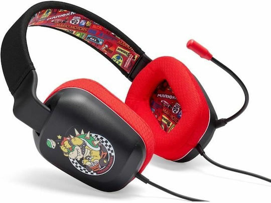 PowerA Mario Kart Over Ear Gaming Headset με σύνδεση 3.5mm Black/Red