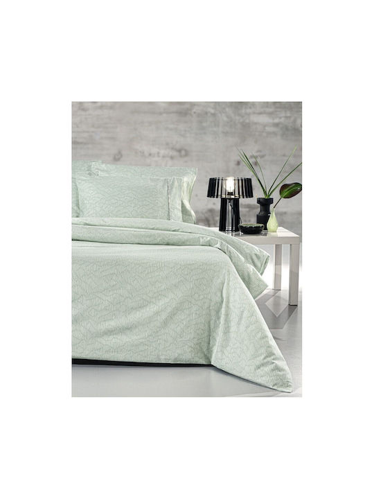 Guy Laroche Duvet Cover Set Cotton Queen with 2 Pillowcases 225x245 Brenta Mint