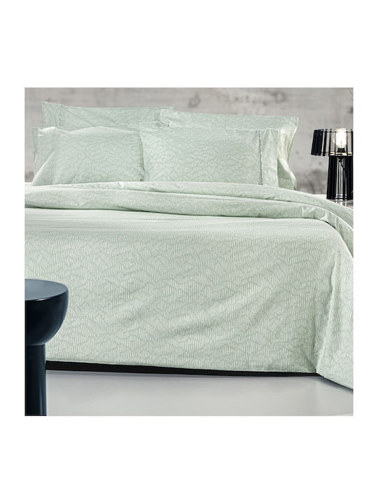 Guy Laroche Duvet Cover Set Cotton Queen with 2 Pillowcases 225x245 Brenta Mint
