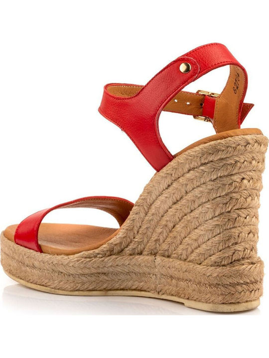 Platforme Dama Tip Espadrile Roșii