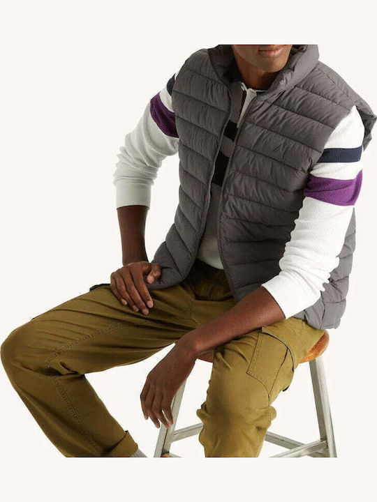 Sleeveless Jacket Puffer Gray