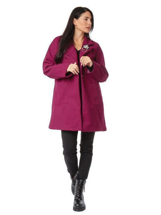 Women's Magenta Coat