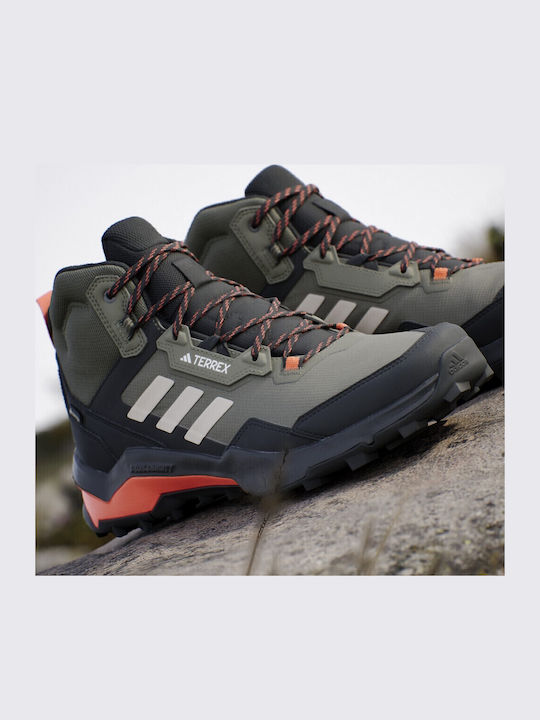 adidas Terrex Ax4 Mid Ανδρικά Ορειβατικά Μποτάκια Αδιάβροχα με Μεμβράνη Gore-Tex Πράσινα